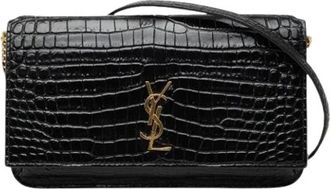 Saint Laurent Pre-owned Cross Body Bags, female, Black, Size: ONE SIZE Pre-owned Vintage Shoulder Bag