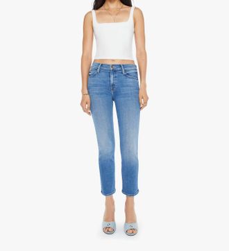 Mother Mid Rise Dazzler Crop Jeans In Ready, Set, Go