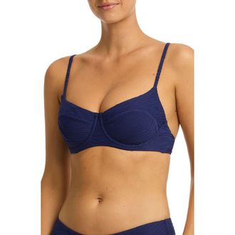 Sea Level Australia De Soleil Mid Bikini Bottoms in French Navy at Nordstrom Rack, Size 12