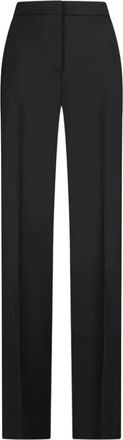 Blumarine Broeken, Dames, Zwart, 2Xs, Wol, Twill Wollen Pijp Broek
