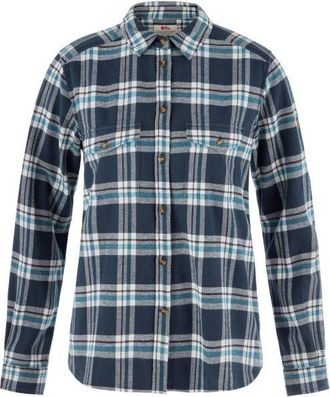 Fj&auml;llr&auml;ven &Ouml;vik Heavy Flannel Shirt Hemd f&uuml;r Damen | grau/blau