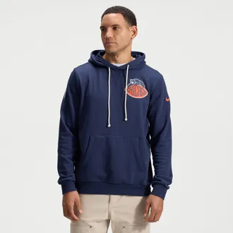 Nike Chicago Bears Rivalries Collection Sideline Nike Mens Dri-FIT NFL Pullover Hoodie in Blue | 03AZ41L7Q-UU4