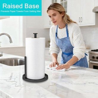 OEM Soporte Para Rollos De Cocina, Soporte Independiente De Acero Inoxidable Para Rollos De Cocina, Rollos De Cocina Para El Hogar, 31 Cm, Negro