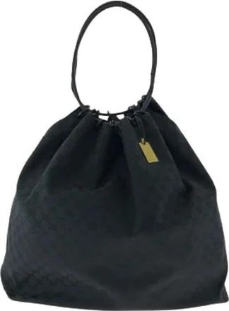 Gucci Pre-owned Canvas Bucket Bag - Dames - Vintage Tas - Zwart - ONE Size - Vintage