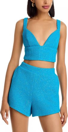L'agence Castilia Knit Bra Top In Blue Teal
