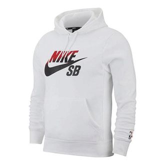 Nike Mens Nike Sb Icon Gradient Logo Skateboard Sports Pullover White BV6751-100