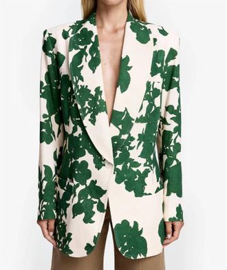 Smythe Shawl Collar Oversized Blazer In Stonewashed