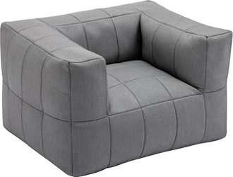 Vente-Unique Sill&oacute;n de jard&iacute;n con reposabrazos de tela - Antracita - LIVAI de MYLIA