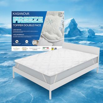 KASANOVA Topper matrimoniale double face lato estivo e invernale Freeze