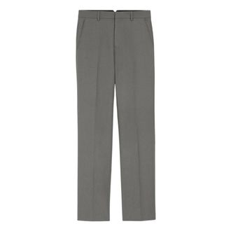 Ami Straight Trousers, male, Gray, Size: W40 Straight Wool Trousers