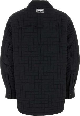 Kenzo Womens Weave Jacket Black Nylon
