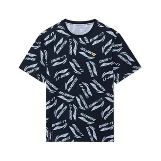 Li-Ning All-Over Print Quick-Drying T-shirt Black AHSR867-5