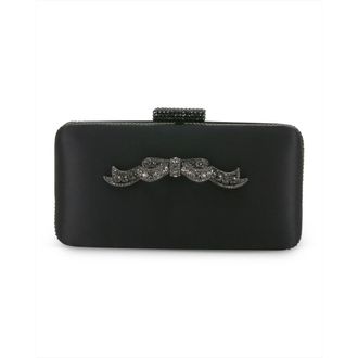 Badgley Mischka Lexi Crystal Bow Minaudiere in Black at Nordstrom, Size Small