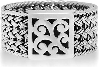 Lois Hill Silver Textile Weave Ring