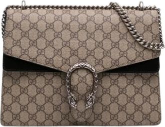Gucci Pre-owned Medium Dionysus Shoulder Bag - Dames - Pre-owned - Beige - Maat: ONE Size Zijde