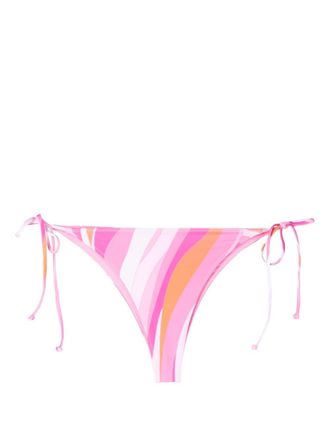 MC2 Saint Barth abstract-print bikini bottoms - women - Polyester/Elastane - S - Pink