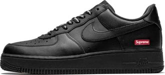 Nike Supreme Zwart Air Force 1 Laag - Heren - Skateschoenen - Zwart - 45 EU - Fitness