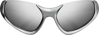 Balenciaga BB0202S 002 Mens Sunglasses Silver Size 64