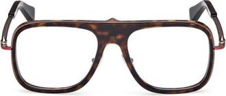 Christian Louboutin 58mm Navigator Optical Glasses in Dark Havana /Bronze at Nordstrom