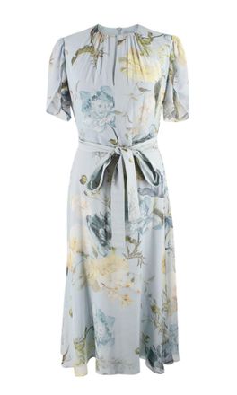 Erdem Laurelle Floral Silk Midi Dress Size S