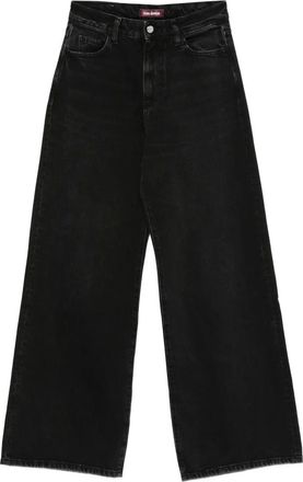 Icon Denim Los Angeles cotton wide-leg jeans - Black
