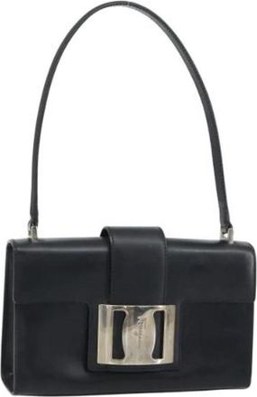 Ferragamo Pre-owned Shoulder Bag - Dames - Vintage Schoudertas - Zwart - ONE Size - Leer - Vintage