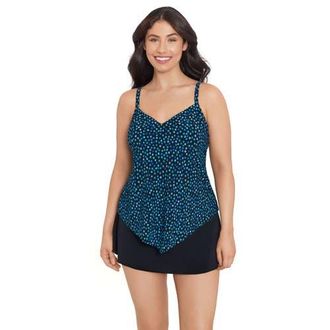 Trimshaper Hank Handkerchief Tankini Swimsuit Top in Funfetti at Nordstrom, Size 14