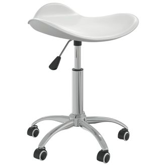 vidaXL Taburete De Sal&oacute;n De Belleza De Cuero Sint&eacute;tico Blanco Vidaxl