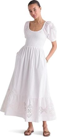 Vineyard Vines Ellen Eyelet Lace Dress Womens Dress White Cap : SM, Cotton/Spandex