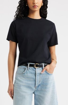 Open Edit Boyfriend T-Shirt in Black at Nordstrom, Size Xx-Small
