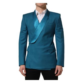 Dolce & Gabbana Double Breasted Formal Coat Blazer - male - Dolce & Gabbana - Blazers - Green - S - Jackets