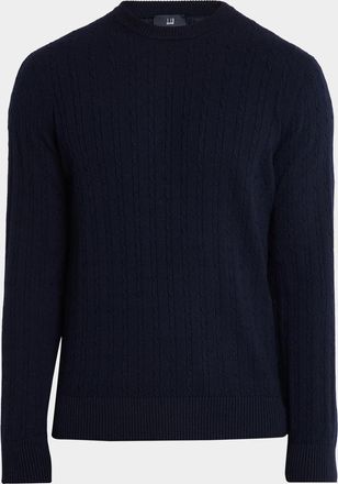 Dunhill Men & apos;s 14GG Cashmere Cable Crewneck Sweater