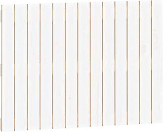 vidaXL Cabecero De Cama Pared Madera Maciza Pino Blanco 82,5x3x60 Cm Vidaxl