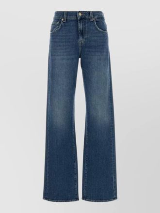 7 For All Mankind denim wide-leg trousers