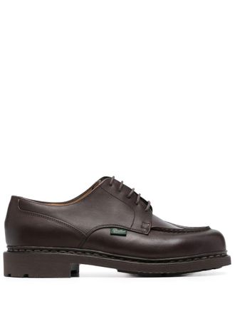 Paraboot Chambord leather Derby shoes - men - Calf Leather/Rubber/Calf Leather - 7 - Brown