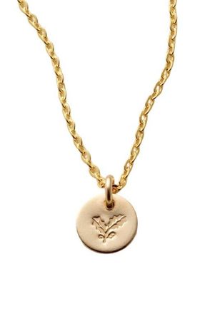 Made by Mary December Birth Flower Necklace in Gold Filled at Nordstrom, Size Medium