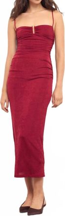 Minkpink Maya Midi Dress In Wine