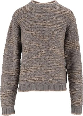 Fabiana Filippi Maglia girocollo effetto screziato - Dames - Ronde hals truien - Grijs - XS - Truien & Vesten