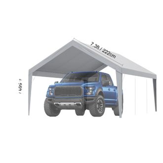 OEM Cochera Vevor, Fabricada En Poli&eacute;ster Resistente, Con Protecci&oacute;n Uv