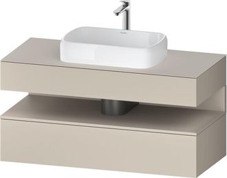 Duravit Duravit - Qatego Consola Mueble Bajo Lavabo, 1 Extra&iacute;ble, 1 Caj&oacute;n
