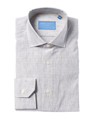 Robert Talbott Reynolds Micro Stripe Linen-Blend Dress Shirt