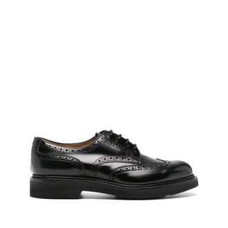 Churchs Dress Shoes, male, Black, 8 1/2 UK, Black Thick Sole Oxford Shoes