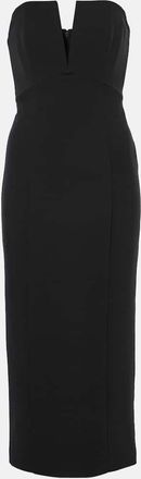 Roland Mouret Strapless silk-blend midi dress