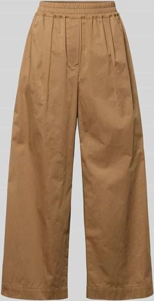 Max Mara Regular Fit Weite Hose aus reiner Baumwolle Modell GOLFO in Hellbraun, Gr&ouml;&szlig;e 34