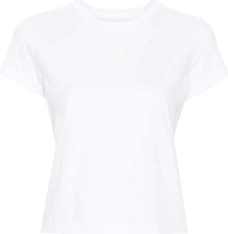Alexander Wang Alexander Wang, T-Shirts, female, White, Size: XS White Logo Crew Neck Cotton T-shirt