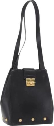Ferragamo Pre-owned Shoulder Bag - Dames - Vintage Schoudertas - Zwart - ONE Size - Leer - Vintage