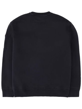 C.P. Company Logo-Embroidered Cotton Sweatshirt - Blue