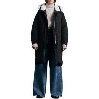 Rag & Bone Rae Hooded Puffer Coat in Black at Nordstrom Rack, Size Medium