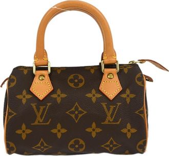 Louis Vuitton Speedy Mini Hl Handbag Monogram Canvas Brown Canvas Handbag (Pre-Owned)