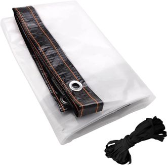 OEM Lona Transparente De 1,5 X 2,5 M Con Ojales - Lona De Polietileno Transparente E Impermeable - Resistente A La Intemperie - Para Patios, Balcones, Cen